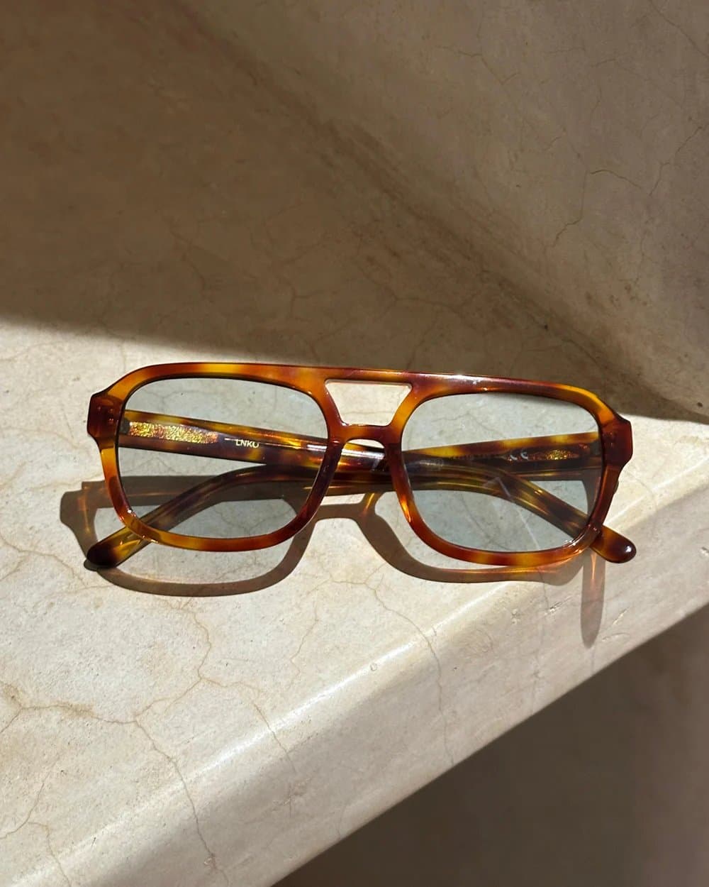 Lunettes aviateur écaille
