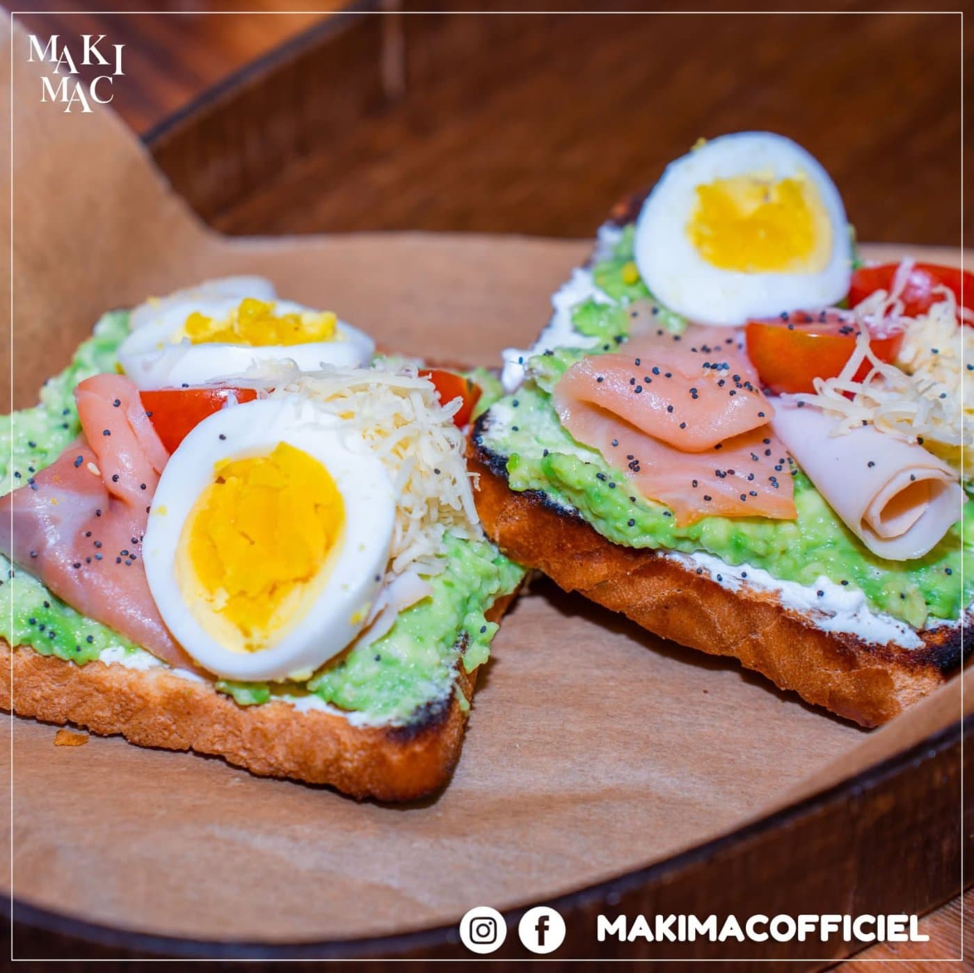 Toast avocat & saumon